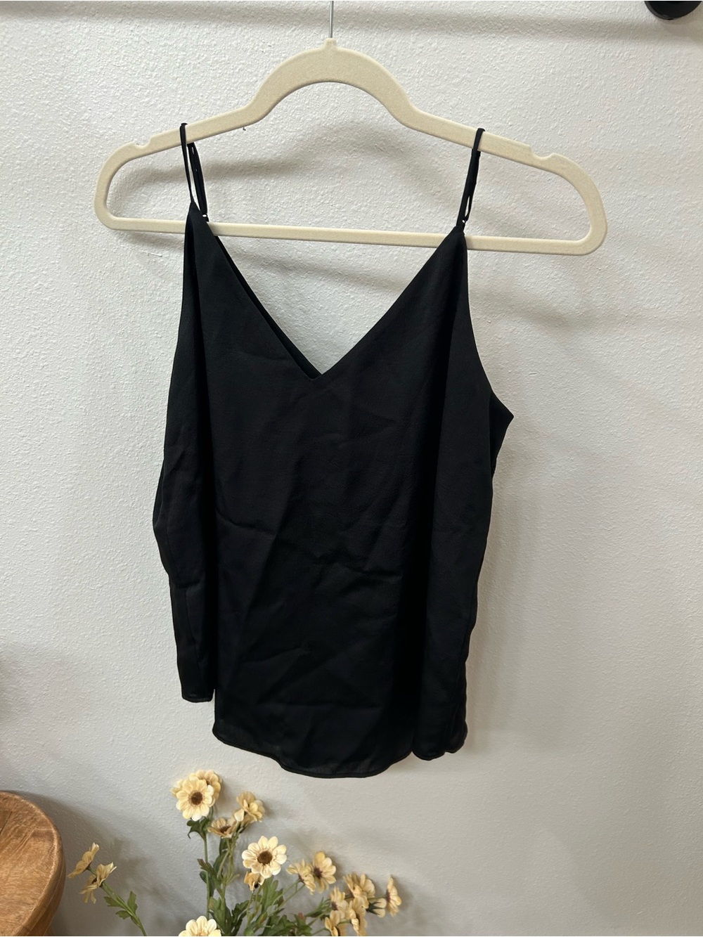 Express Black V-Neck Satin-Look Camisole